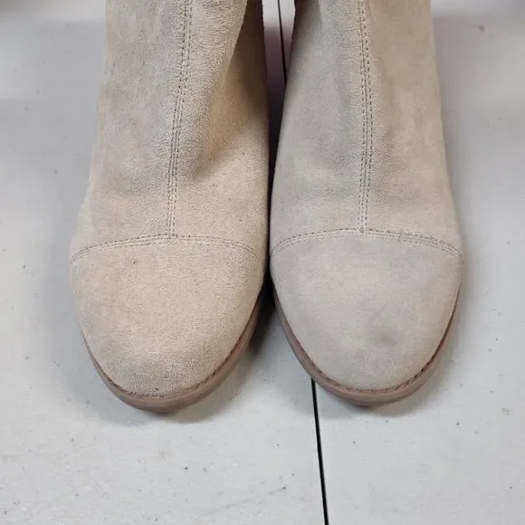 Toms Women's 10 Beige Leather Ankle Booties - Picture 7 of 10